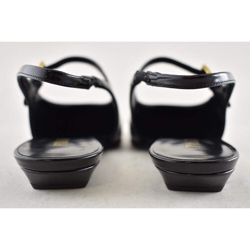 Prada Black Leather Square Toe Mary Jane Slingback Ballerina Ballet Flat 36 - Picture 15 of 16